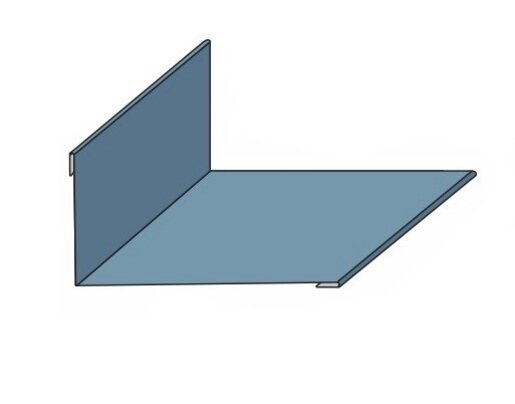 Планка примыкания верхняя Металл Профиль 250х147х2000х0,45 мм PE RAL 7024 от магазина ЛесКонПром.ру