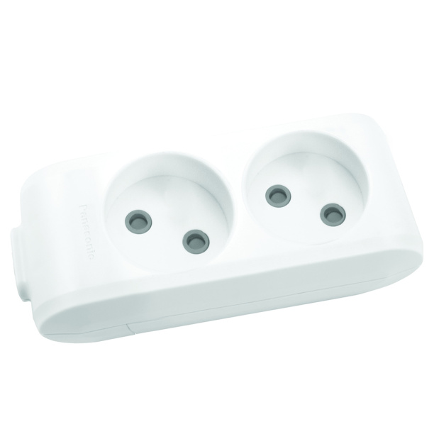 Колодка Panasonic 2 гнезда без заземления 3500 Вт от магазина ЛесКонПром.ру