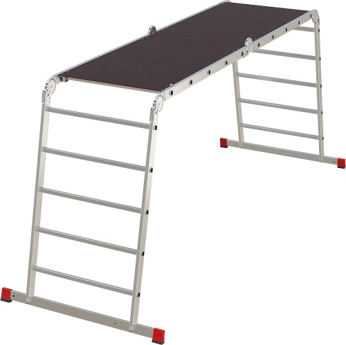 Профессиональная алюминиевая лестница-трансформер с помостом, ширина 800 мм NV3333 НОВАЯ ВЫСОТА 4Х5 арт.3333405 от магазина ЛесКонПром.ру