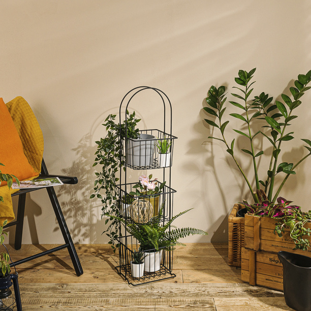 Этажерка для ванной ЧМЗ 3-ярусная черная от магазина ЛесКонПром.ру