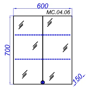 Зеркало-шкаф Aqwella MC 0406 от магазина ЛесКонПром.ру