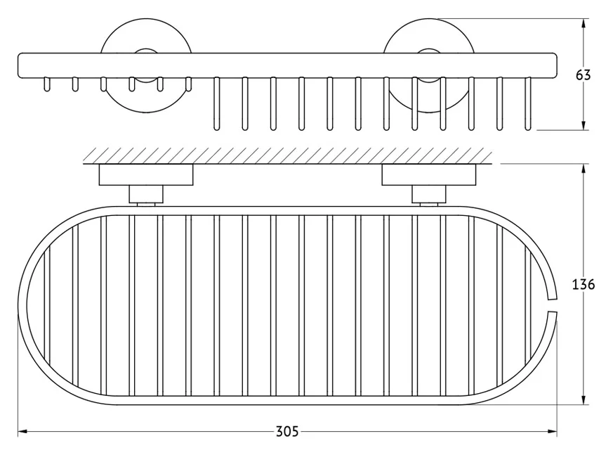 Полка Artwelle Harmonie HAR 019 с мыльницей от магазина ЛесКонПром.ру