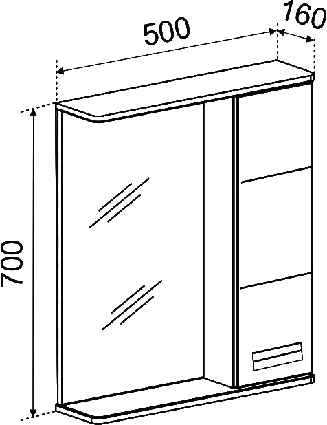 Зеркало Emmy Монтана 50 R, с подсветкой от магазина ЛесКонПром.ру