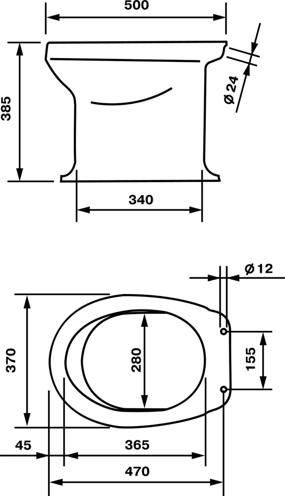 Унитаз дачный Оскольская керамика Дачный с сиденьем от магазина ЛесКонПром.ру