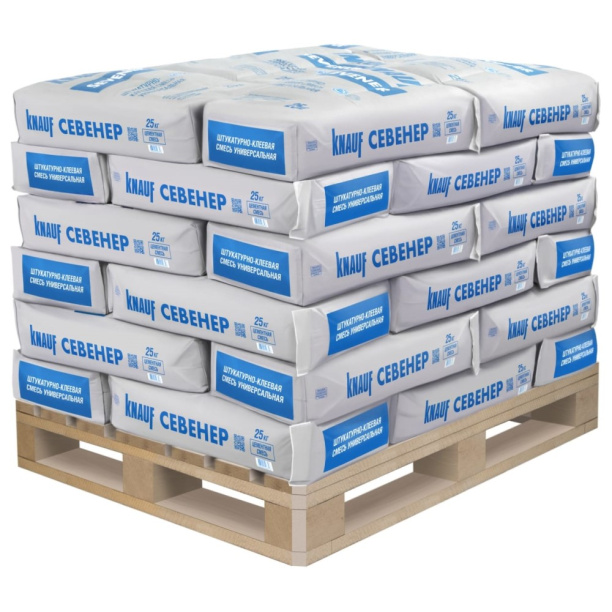 Штукатурно-клеевая смесь КНАУФ-Севенер 25 кг от магазина ЛесКонПром.ру