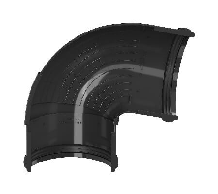 Угол желоба регулируемый ТЕХНОНИКОЛЬ ПВХ 125/82, 90-150°, черный от магазина ЛесКонПром.ру