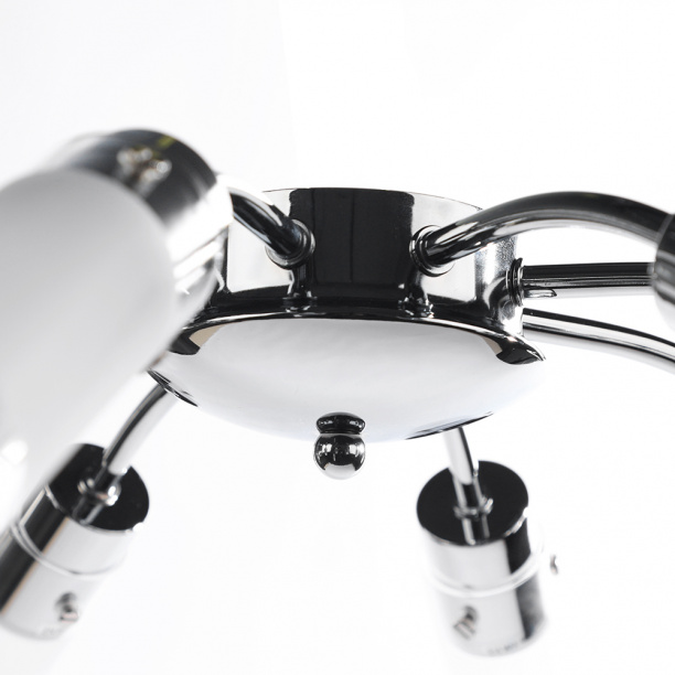 Люстра NEODECO Моника 8х40 Вт Е14 хром от магазина ЛесКонПром.ру