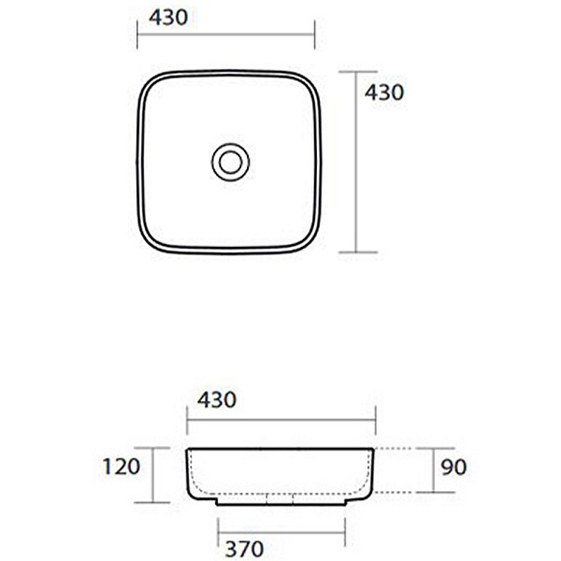 Раковина-чаша Kerasan Tribeca 43 460101 Белая от магазина ЛесКонПром.ру