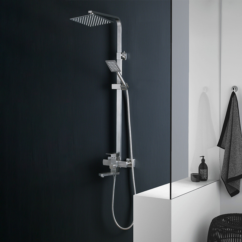 Душевая система Melana Cubo F610207 Сатин от магазина ЛесКонПром.ру