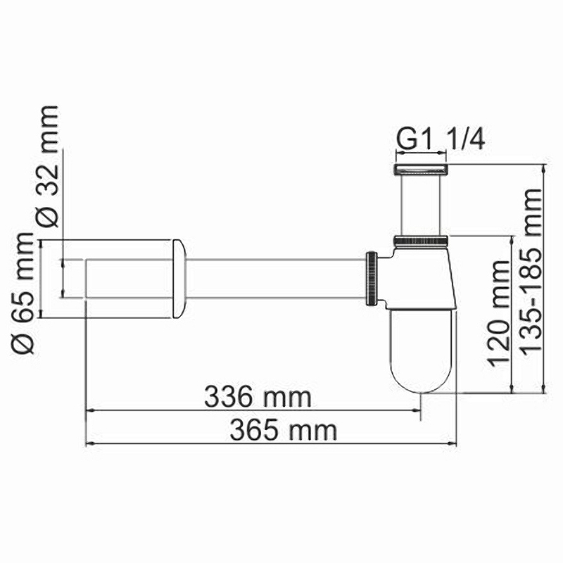 Сифон для раковины WasserKRAFT A095 Темная бронза от магазина ЛесКонПром.ру