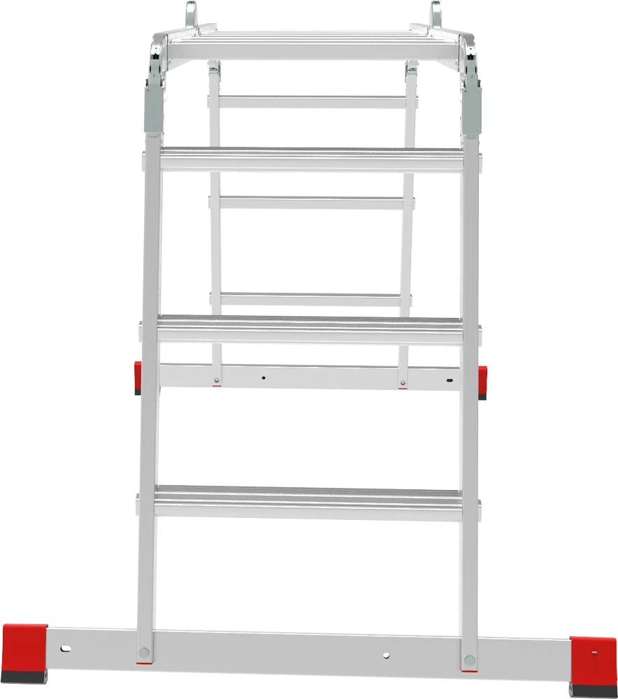 Профессиональная алюминиевая лестница-трансформер с развальцованными ступенями, ширина 500 мм NV3324 НОВАЯ ВЫСОТА 4Х3 арт.3324403 от магазина ЛесКонПром.ру