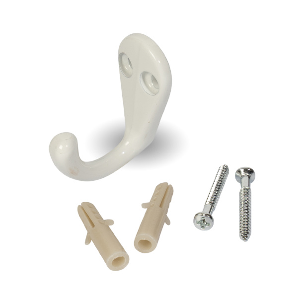 Крючок мебельный JET 588 белый от магазина ЛесКонПром.ру