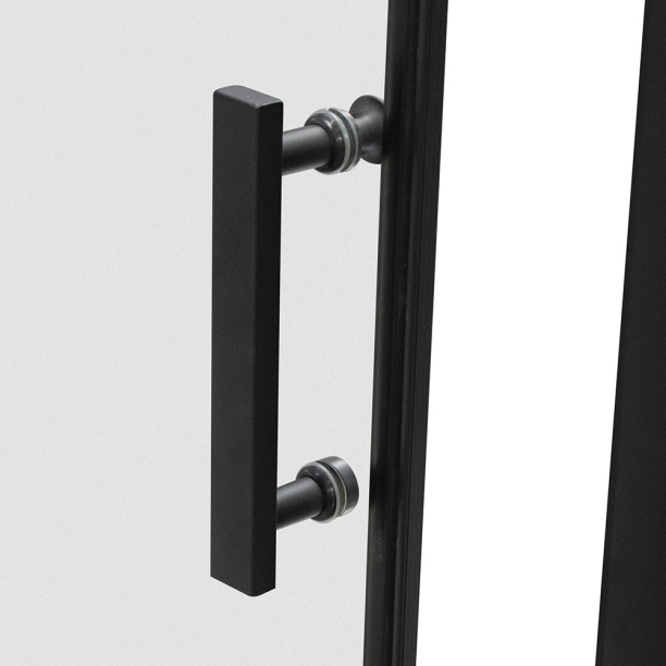 Душевая дверь FLUMEN Sangro 140х195 см черный профиль от магазина ЛесКонПром.ру