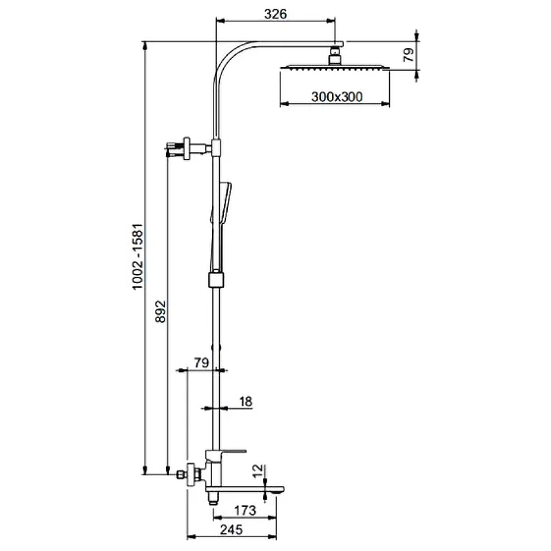 Душевая система Gappo G83 G2483 Хром от магазина ЛесКонПром.ру