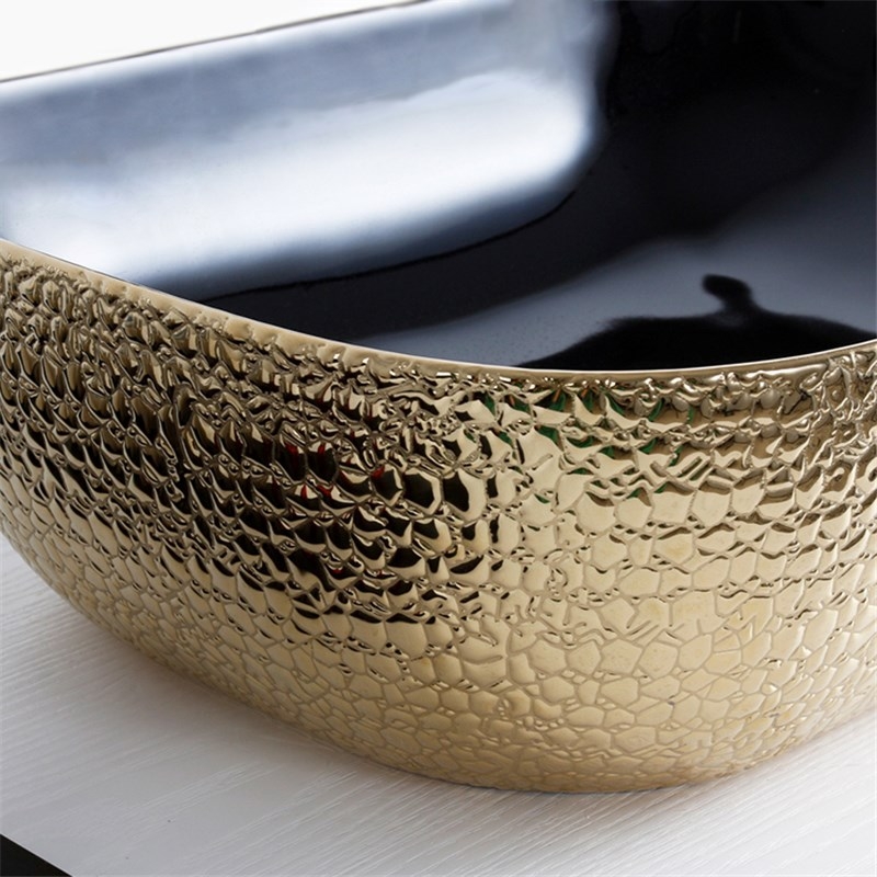 Раковина-чаша Mira 51 MR-5141BY Черная Золото от магазина ЛесКонПром.ру