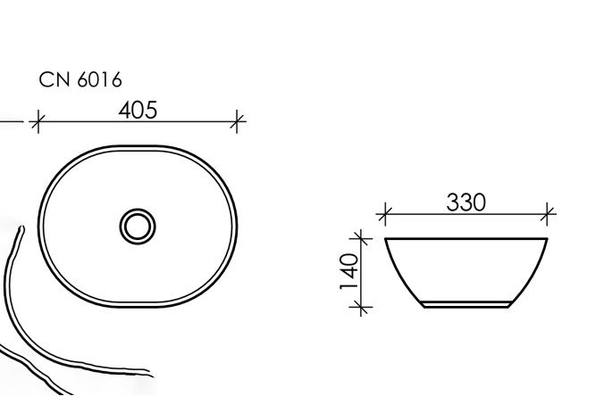 Умывальник накладной CERAMICA NOVA Element 80551229 от магазина ЛесКонПром.ру