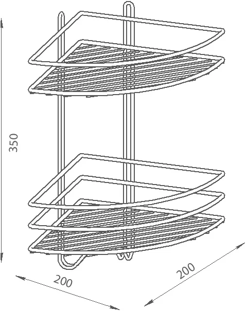 Полка DIWO Смоленск П16192 хром от магазина ЛесКонПром.ру