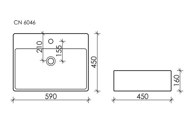 Умывальник накладной CERAMICA NOVA Element 80551254 от магазина ЛесКонПром.ру