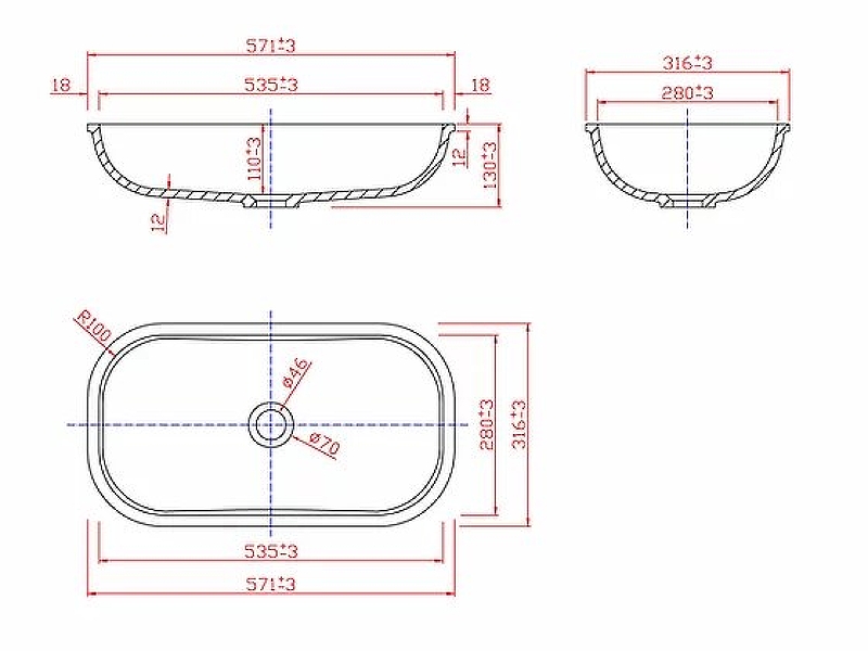 Раковина Montebianco Loreto Sesto 57 13217 Белая матовая от магазина ЛесКонПром.ру