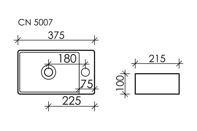 Умывальник накладной CERAMICA NOVA Element 80551281 от магазина ЛесКонПром.ру