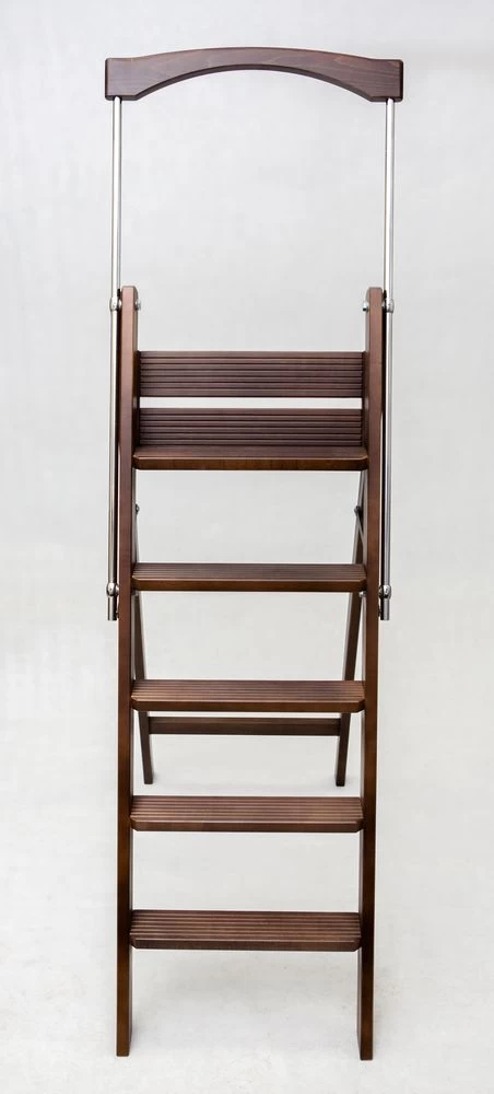 Стремянка деревянная Hoz-Block Серж 6 ступеней Черная (арт. СДР-6Ч) от магазина ЛесКонПром.ру