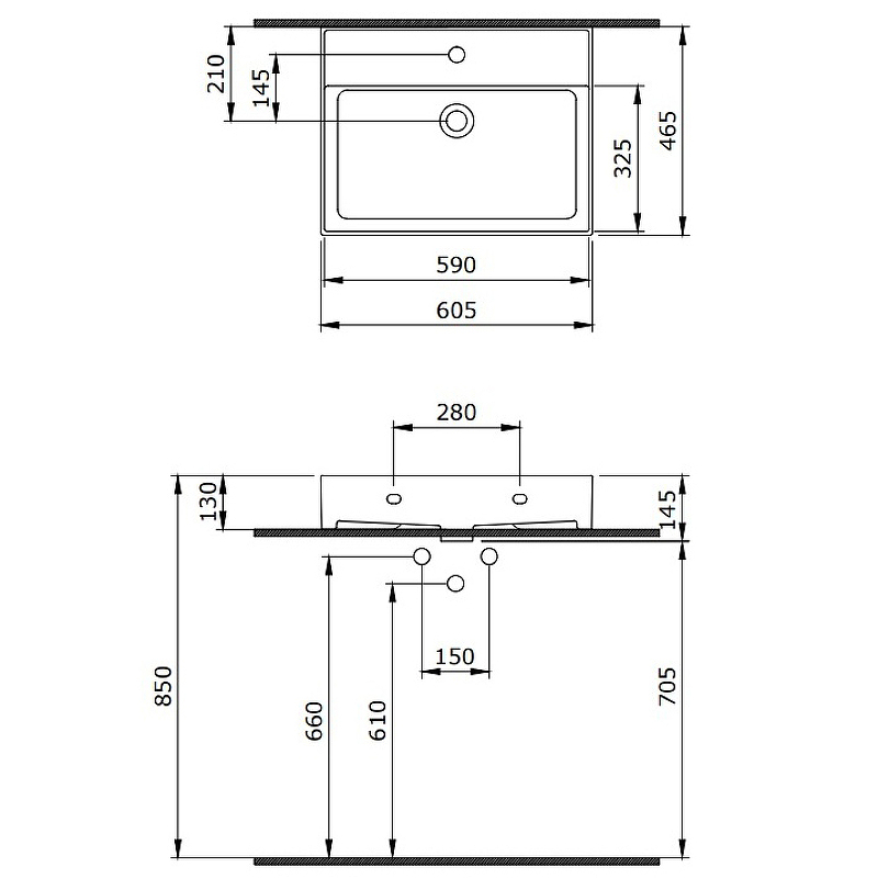 Раковина Berges Ego 60 182003 Белая глянцевая от магазина ЛесКонПром.ру