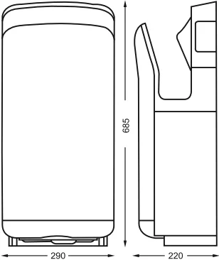 Сушилка для рук Connex HD-1200 jet silver от магазина ЛесКонПром.ру