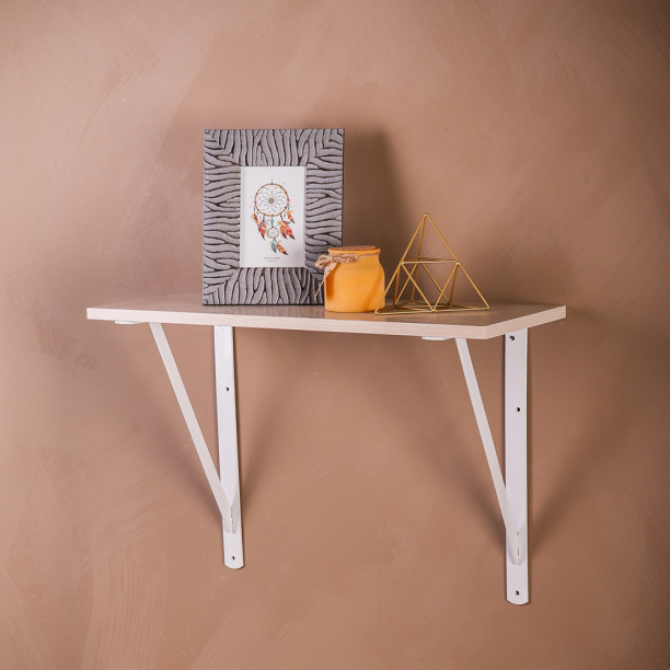 Кронштейн усиленный 250х400 мм белый от магазина ЛесКонПром.ру