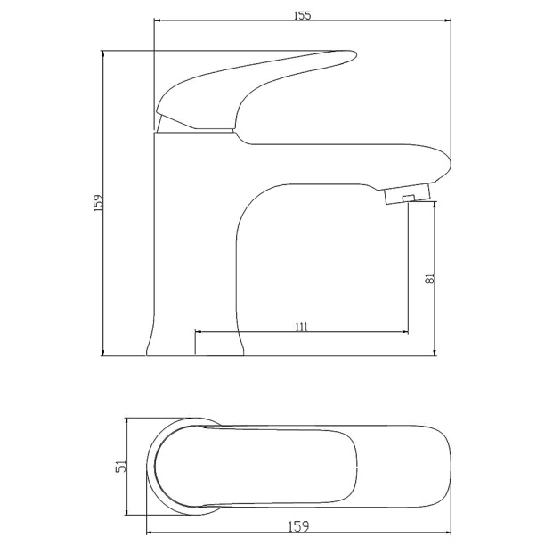 Смеситель для раковины FLUMEN Inn от магазина ЛесКонПром.ру