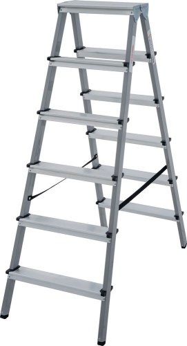Стремянка стальная двухсторонняя Новая Высота 6 ступеней (арт. 1140206) от магазина ЛесКонПром.ру