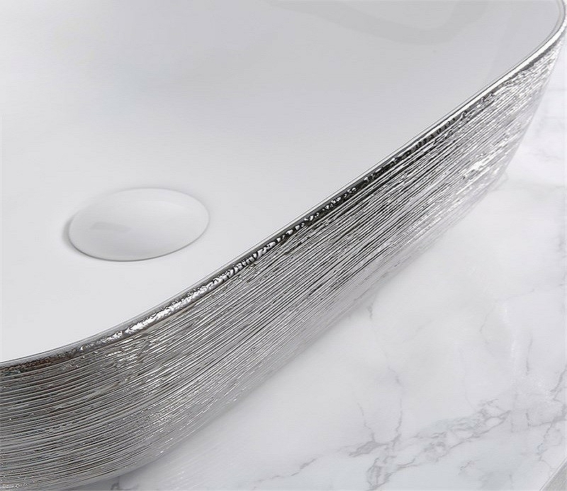 Раковина-чаша CeramaLux 46 D1333H131 Серебро Белая от магазина ЛесКонПром.ру