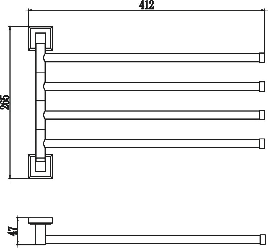 Полотенцедержатель Savol 95 S-009504 четверной от магазина ЛесКонПром.ру