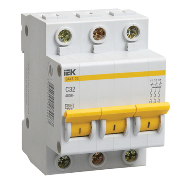 Выключатель автоматический IEK 3п 20 А B от магазина ЛесКонПром.ру