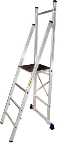 Стремянка-помост алюминиевая профессиональная Алюмет 4 ступени (арт. АРЕ 1404) от магазина ЛесКонПром.ру