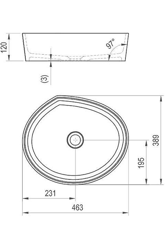 Раковина-чаша Ravak Moon 3 46 XJN01300004 Белая от магазина ЛесКонПром.ру