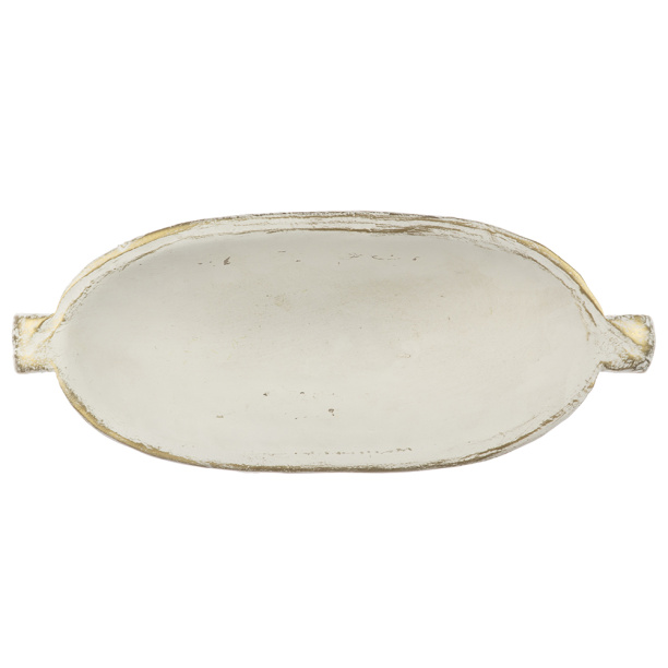 Ваза Лодочка белая бронза 15х17х13 см от магазина ЛесКонПром.ру