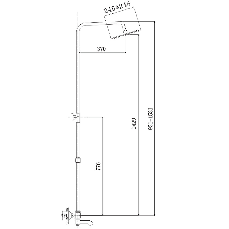 Душевая система Haiba HB2422 Хром от магазина ЛесКонПром.ру
