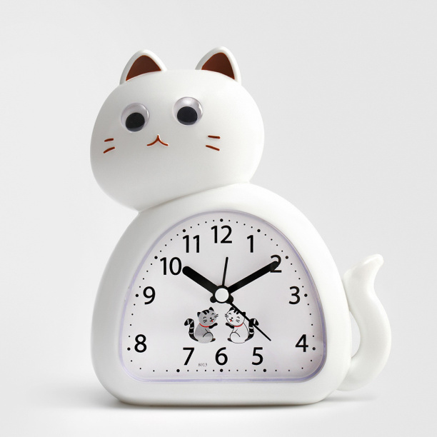 Часы-будильник Котик 13,5х16,5 см от магазина ЛесКонПром.ру