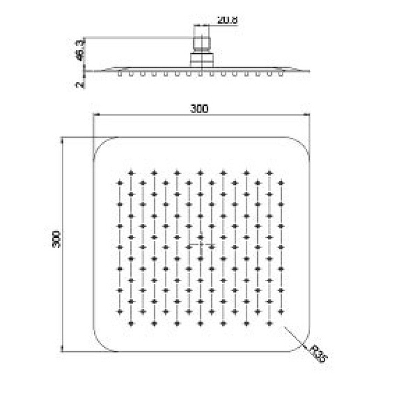 Верхний душ Paini 50CR759UPQ30E Хром от магазина ЛесКонПром.ру