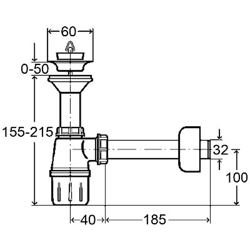 Бутылочный сифон Viega 103927 Белый от магазина ЛесКонПром.ру