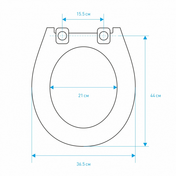 Сиденье для унитаза АкваЛиния ПВХ голубое от магазина ЛесКонПром.ру