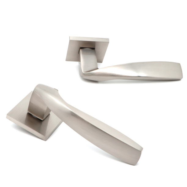 Ручки дверные NEODECO Chamomile EN никель от магазина ЛесКонПром.ру