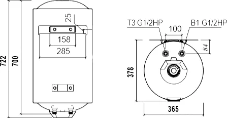 Накопительный водонагреватель Thermex TitaniumHeat 50 V Slim электрический от магазина ЛесКонПром.ру
