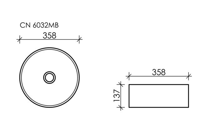 Умывальник накладной CERAMICA NOVA Element 80551246 от магазина ЛесКонПром.ру