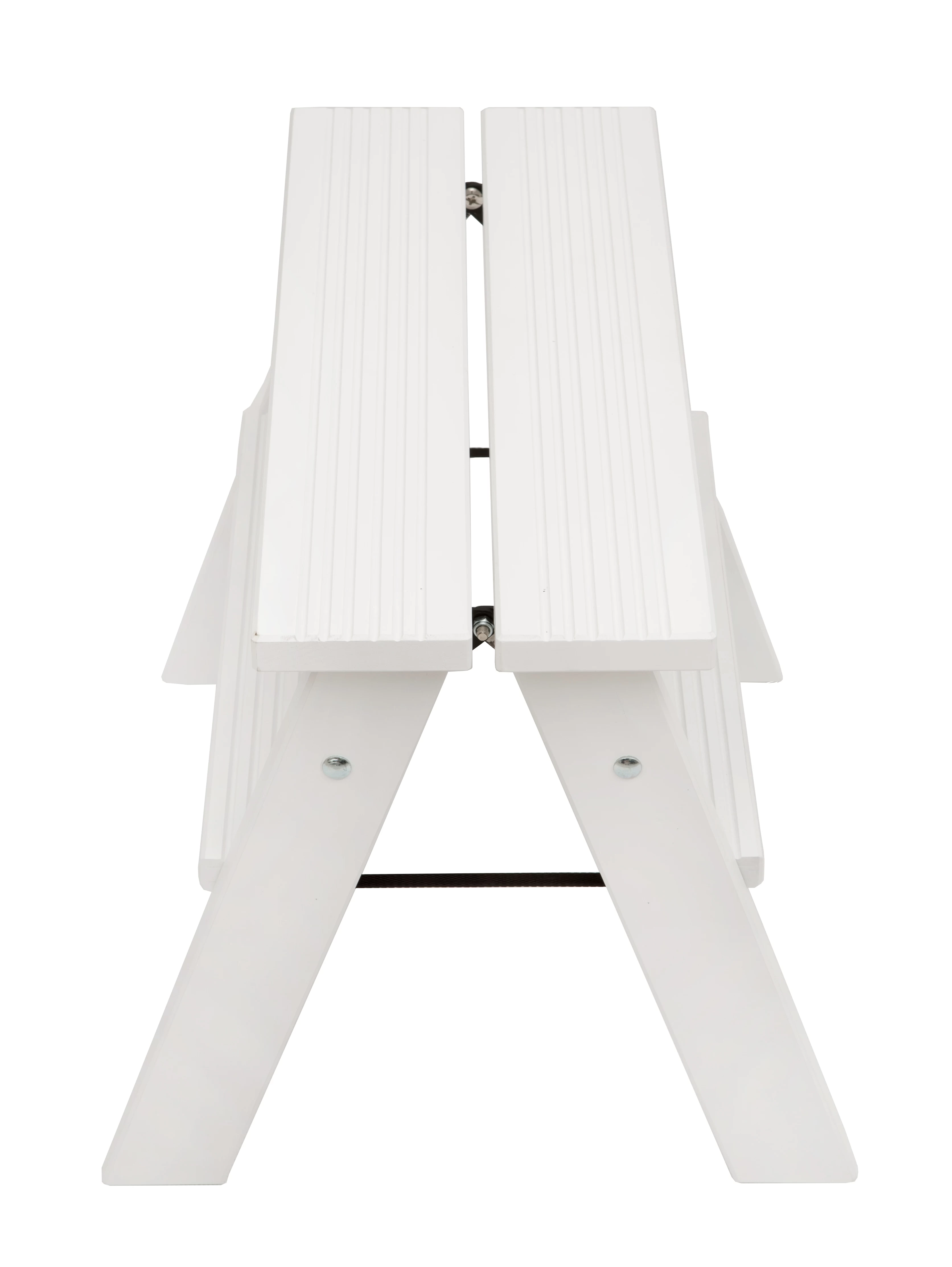 Стремянка двухсторонняя деревянная Hoz-Block Марк 2 ступени Белая (арт. ДДС-2Б) от магазина ЛесКонПром.ру