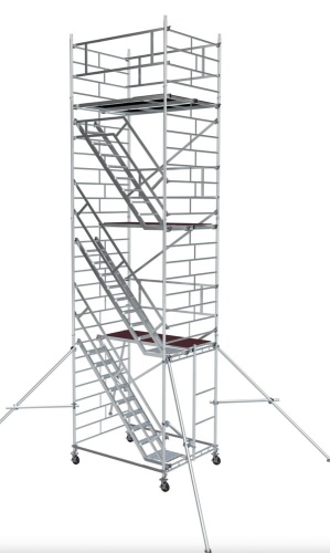 ВЫШКА МОДУЛЬНАЯ АЛЮМИНИЕВАЯ megal -BMA1400/8 С ЛЕСТНИЦЕЙ от магазина ЛесКонПром.ру