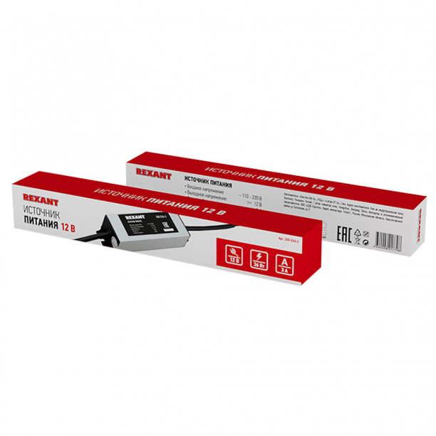Блок питания REXANT 12 В 3 А от магазина ЛесКонПром.ру