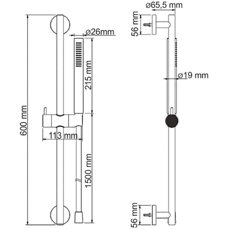 Душевой гарнитур WasserKRAFT A142 Хром от магазина ЛесКонПром.ру