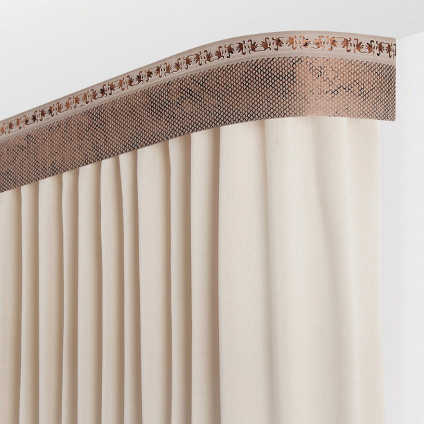 Потолочный карниз трехрядный Виват медный 2 м от магазина ЛесКонПром.ру