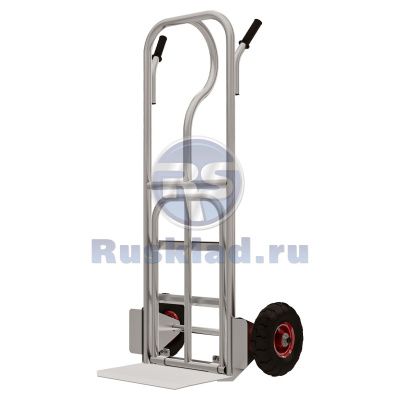 Тележка грузовая двухколесная оцинкованная КГ 250 П Цинк. (г/п 250кг) 1245х410х852 RUSKLAD Колеса литые Ø250 мм от магазина ЛесКонПром.ру